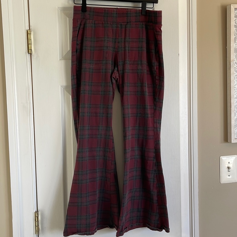 torrid Red & Black Plaid Flare Leggings